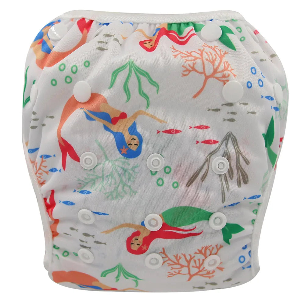 Baby Swim Diaper Waterproof Adjustable Cloth Diapers Pool Pant Swimming Diaper Cover Reusable Washable Baby Nappies