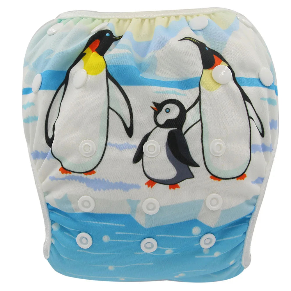 Baby Swim Diaper Waterproof Adjustable Cloth Diapers Pool Pant Swimming Diaper Cover Reusable Washable Baby Nappies