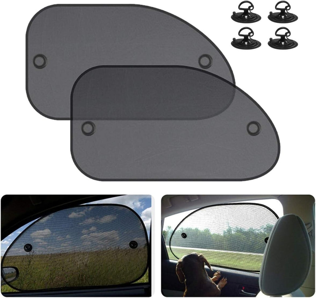 2 Pack Universal Car Window Shade Cling Sunshade Sun Glare and UV Rays Protect
