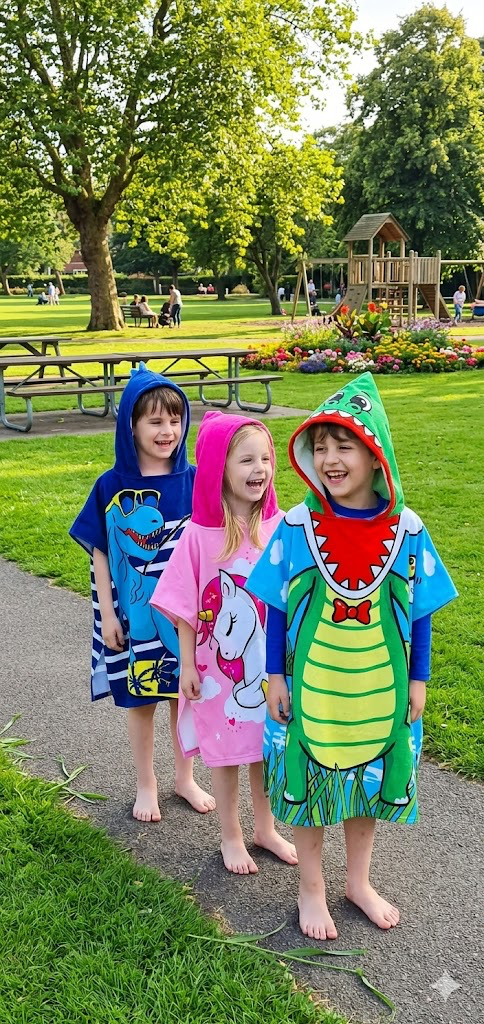 New Childrens Bath Towel Cartoon Print Cape Hooded Beach Bathrobe Soft Breathable Absorbent Quickdrying Bath Towel Robe