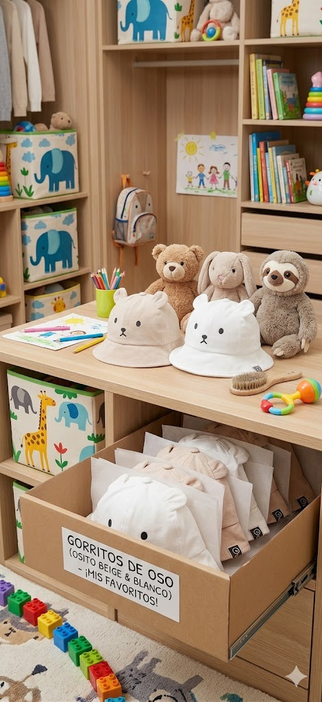 Cute Baby Bucket Hat with Ears Cute Bear with Ears Cute Bear Girl with Ears Cotton Baby Hat