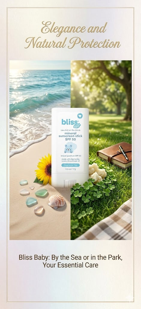 Mineral Sunscreen Stick, Premium SPF 50, Natural Zinc Oxide, Fragrance-Free, Hypoallergenic & Dermatologist Tested, Water-Resistant, Vegan, Sensitive Skin - for Babies, Kids & Family