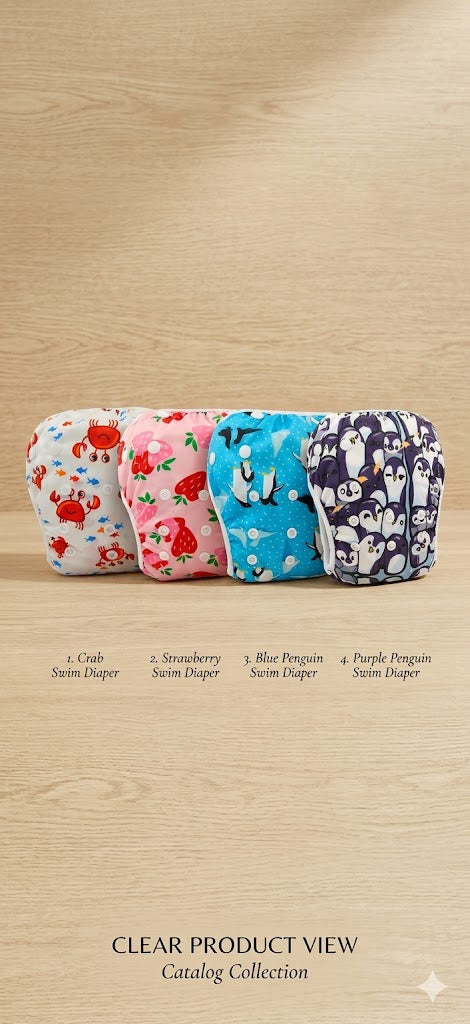 Baby Swim Diaper Waterproof Adjustable Cloth Diapers Pool Pant Swimming Diaper Cover Reusable Washable Baby Nappies