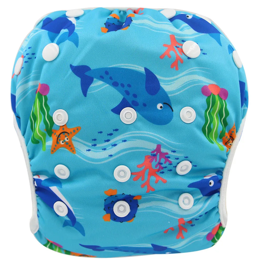 Baby Swim Diaper Waterproof Adjustable Cloth Diapers Pool Pant Swimming Diaper Cover Reusable Washable Baby Nappies