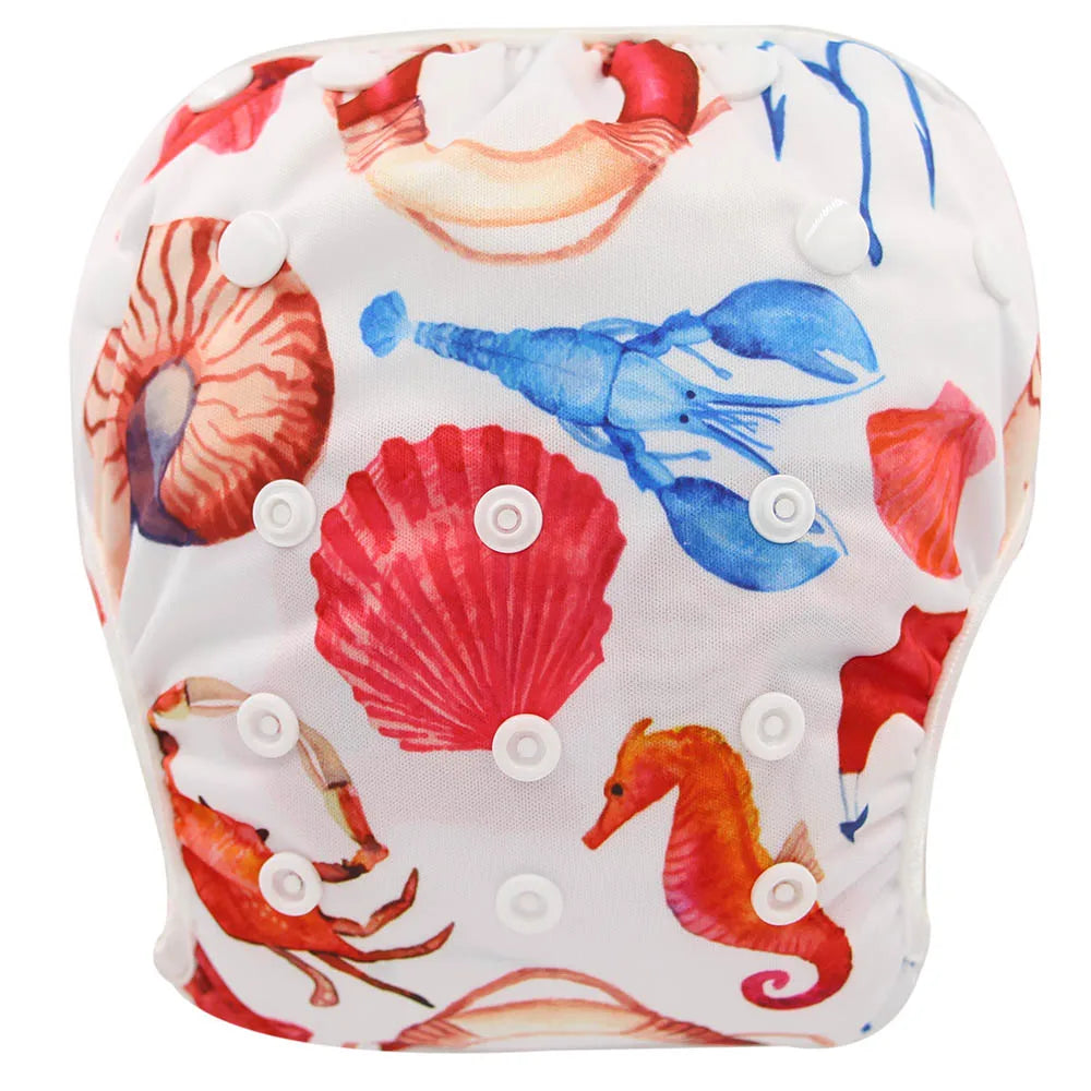 Baby Swim Diaper Waterproof Adjustable Cloth Diapers Pool Pant Swimming Diaper Cover Reusable Washable Baby Nappies