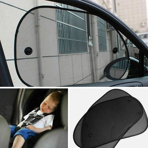 2 Pack Universal Car Window Shade Cling Sunshade Sun Glare and UV Rays Protect