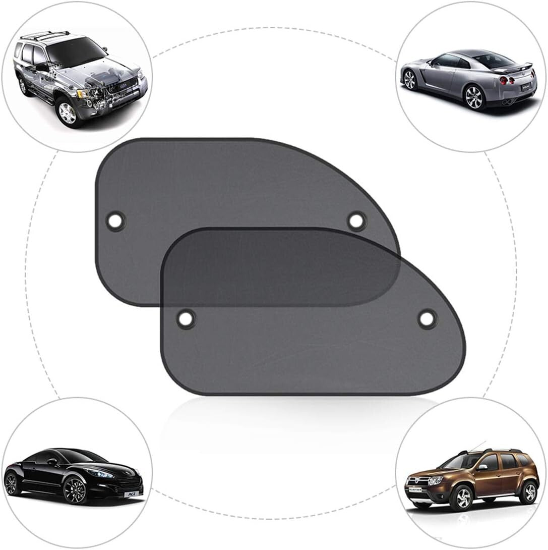 2 Pack Universal Car Window Shade Cling Sunshade Sun Glare and UV Rays Protect