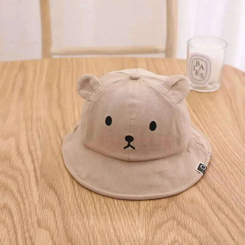 Cute Baby Bucket Hat with Ears Cute Bear with Ears Cute Bear Girl with Ears Cotton Baby Hat